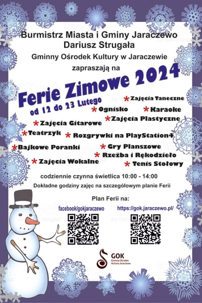 Ferie ZIMA 2024