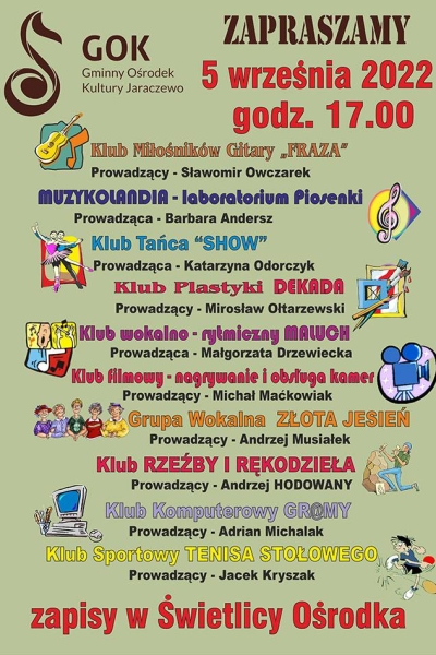 Zapisy do Klubów GOK